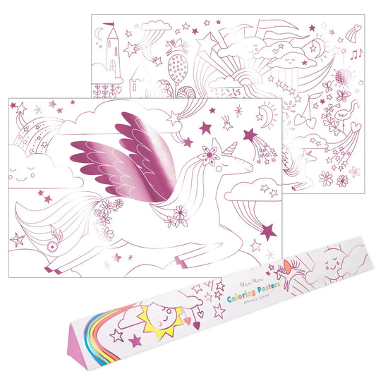 Unicorn Coloring Pages x2