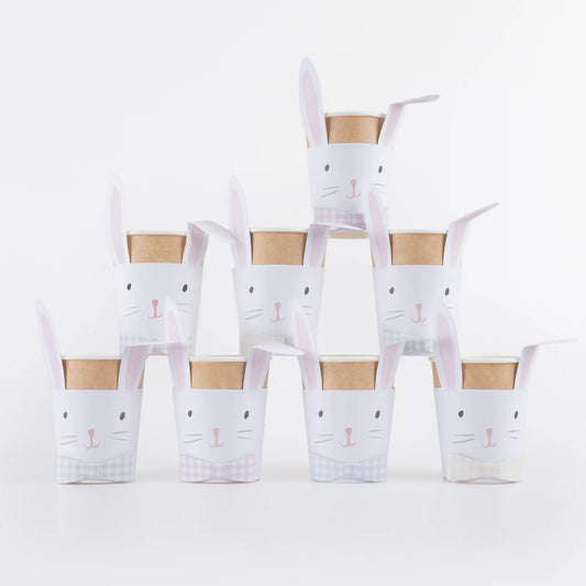 Lop Eared Bunny Cups (x 8)