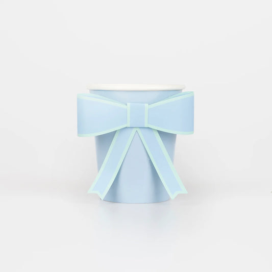 Pastel Bow Cups (x 8)