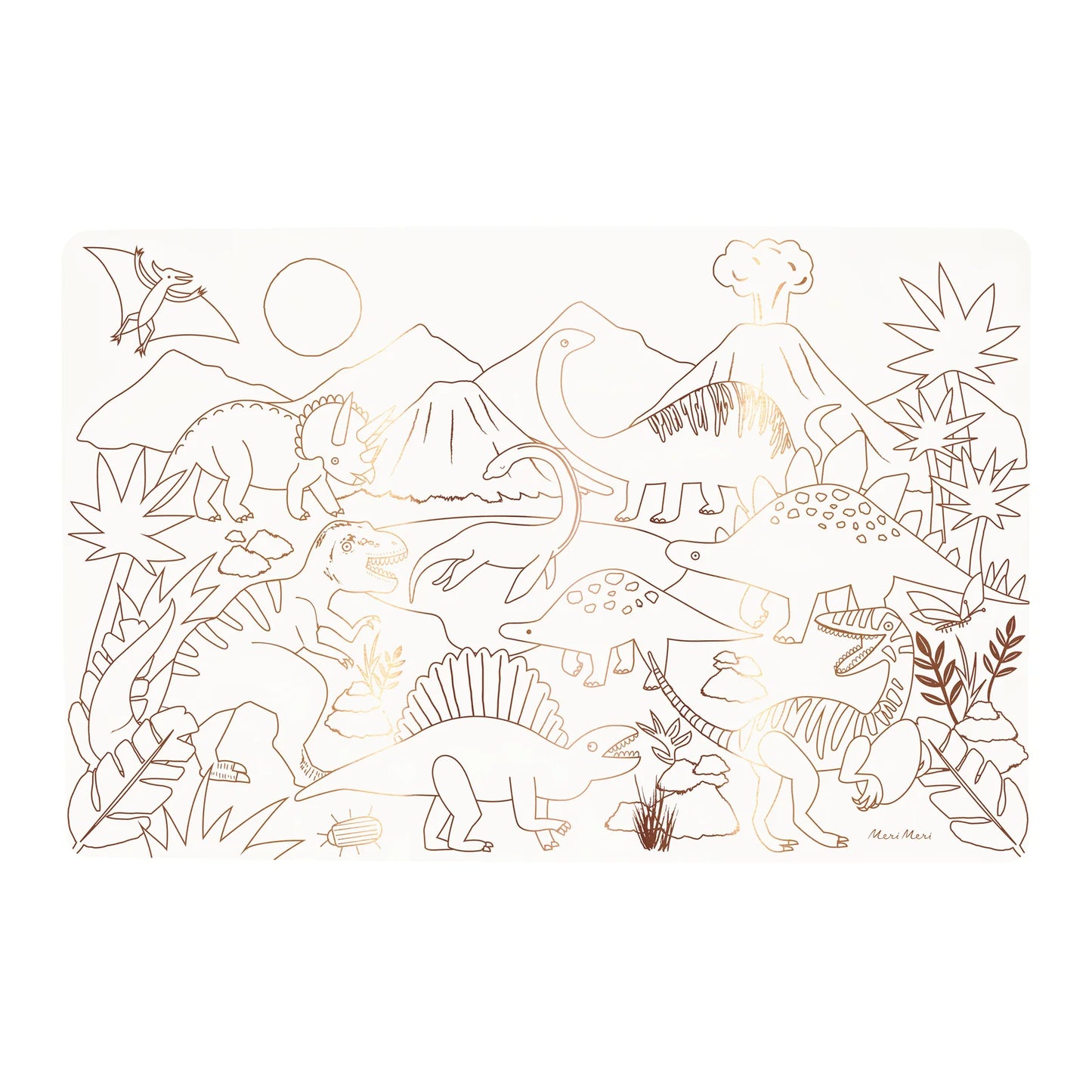 Dinosaur Coloring Placemats x8
