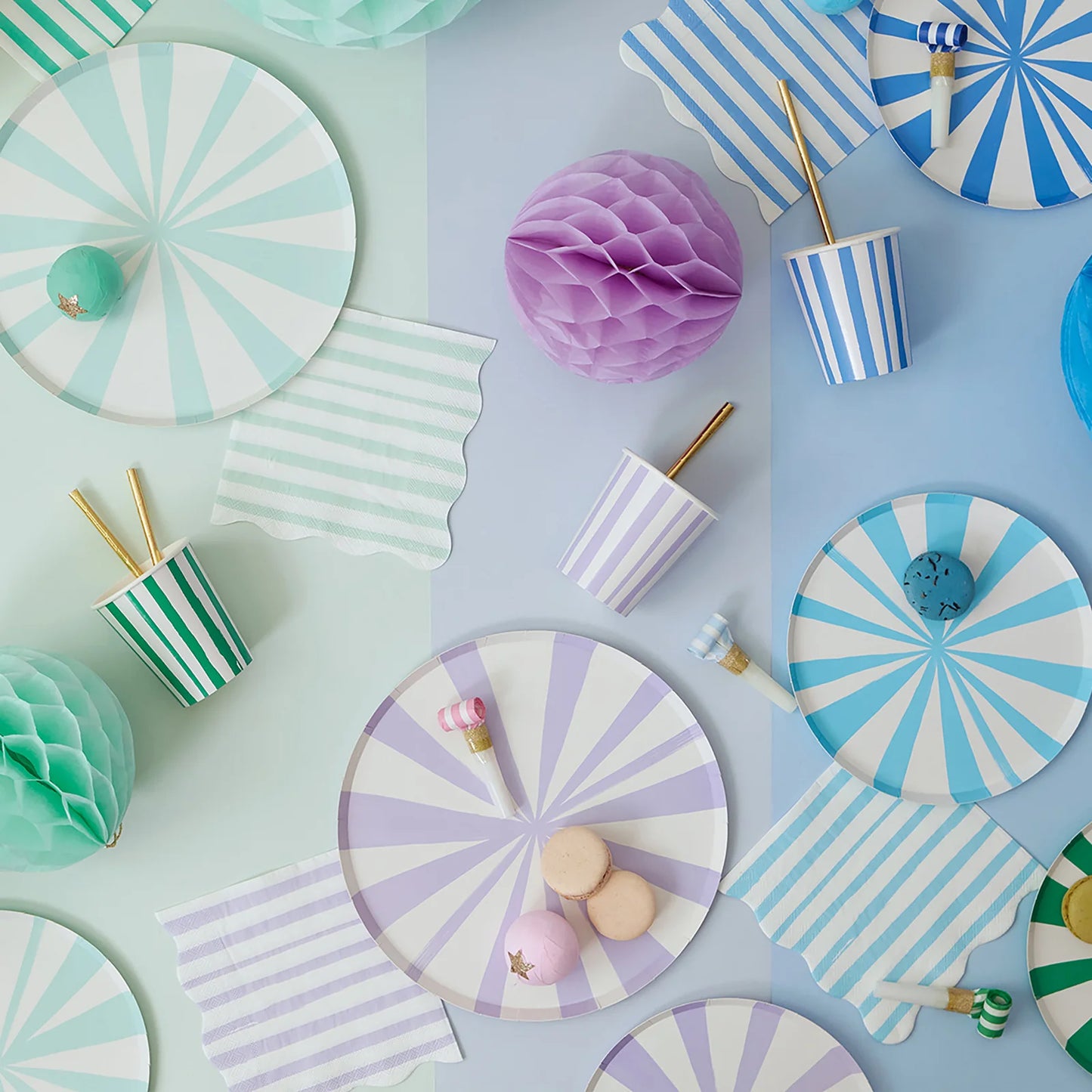 Mixed Stripe Cups x8