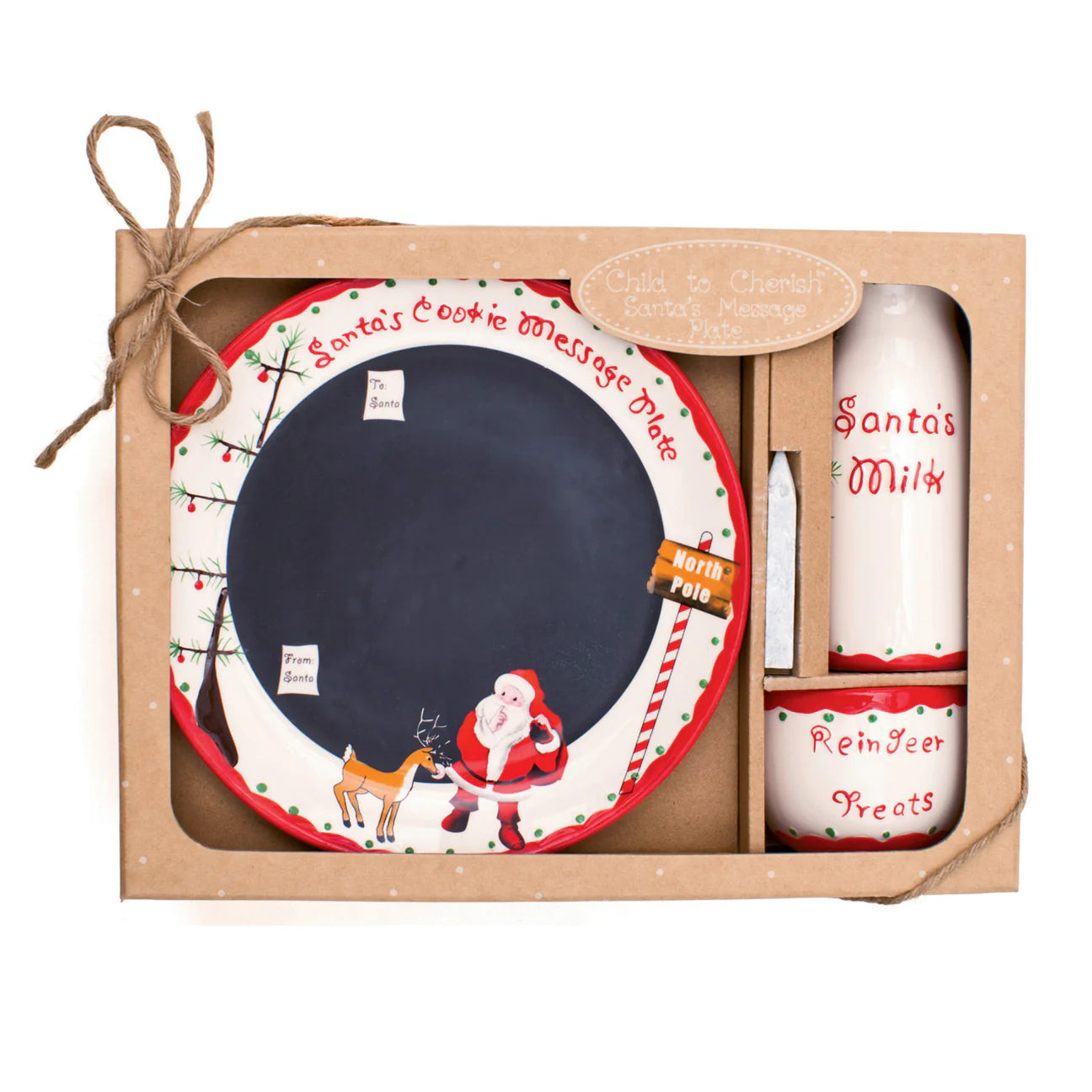 Santa's Message Plate Set