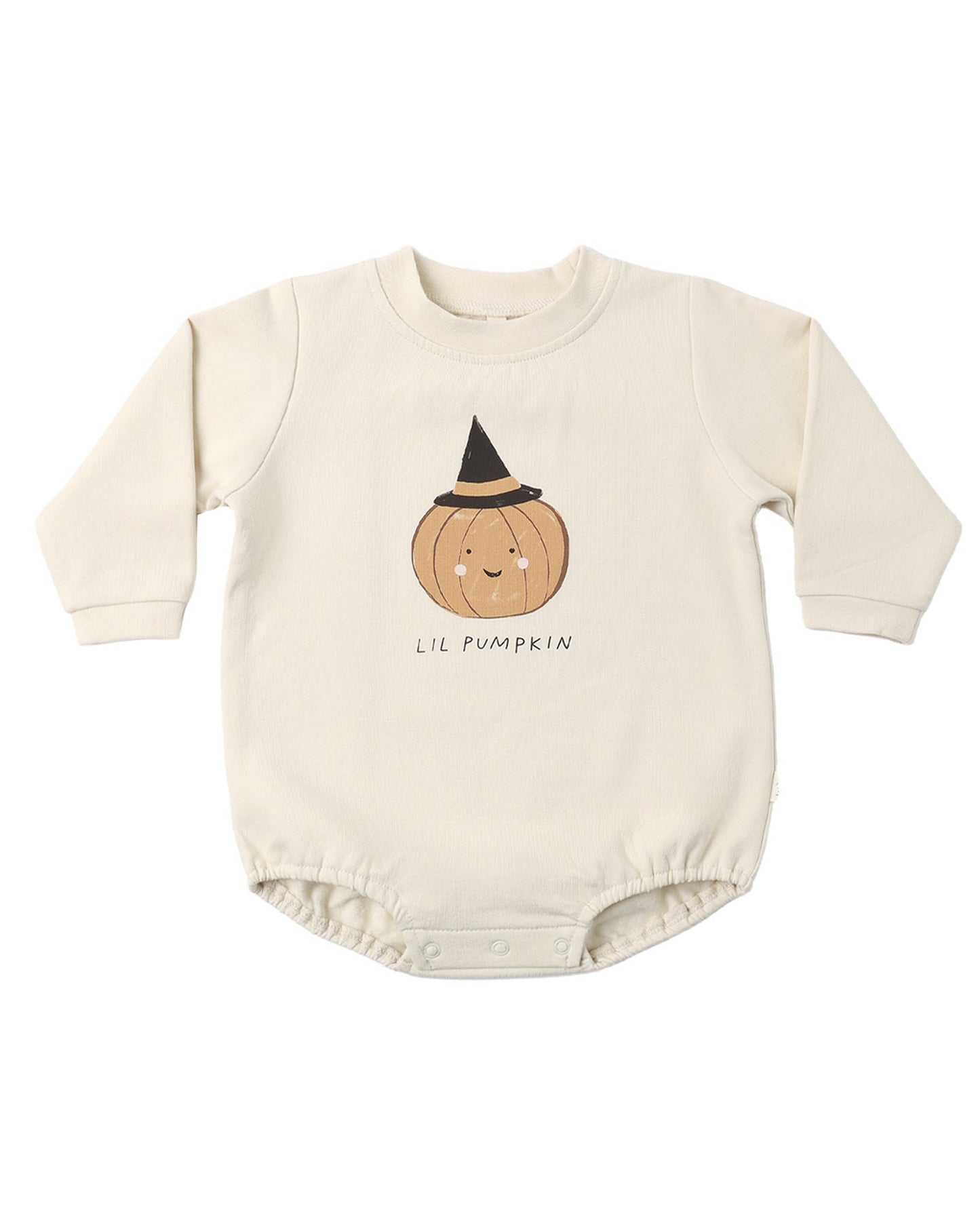 CREWNECK BUBBLE ROMPER LIL PUMPKIN