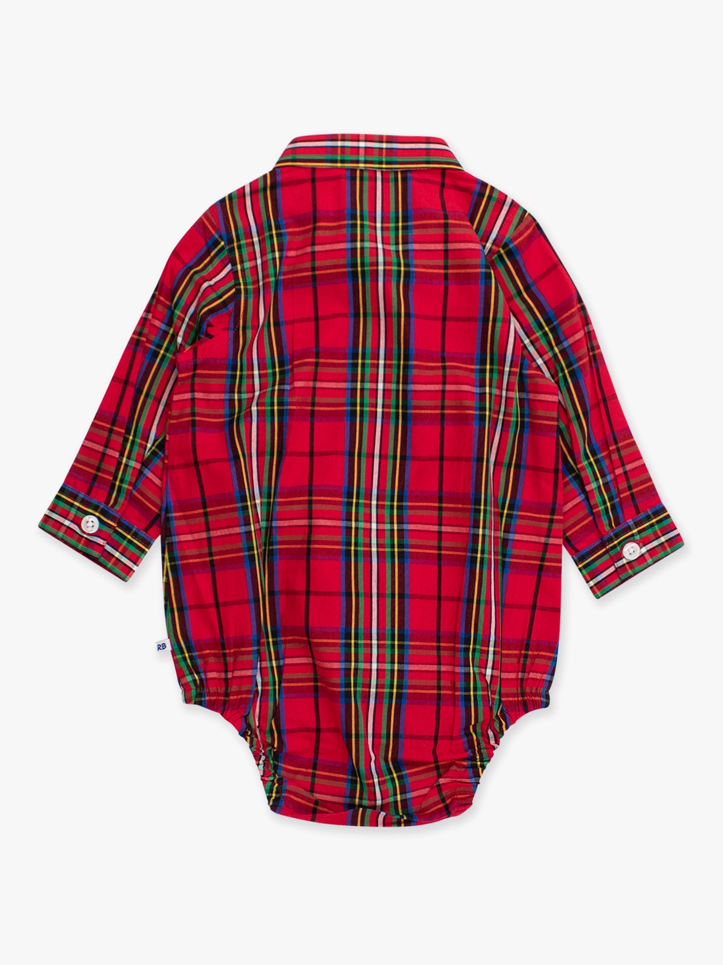 Red Nicholas Plaid Long Sleeve Button Down Bodysuit
