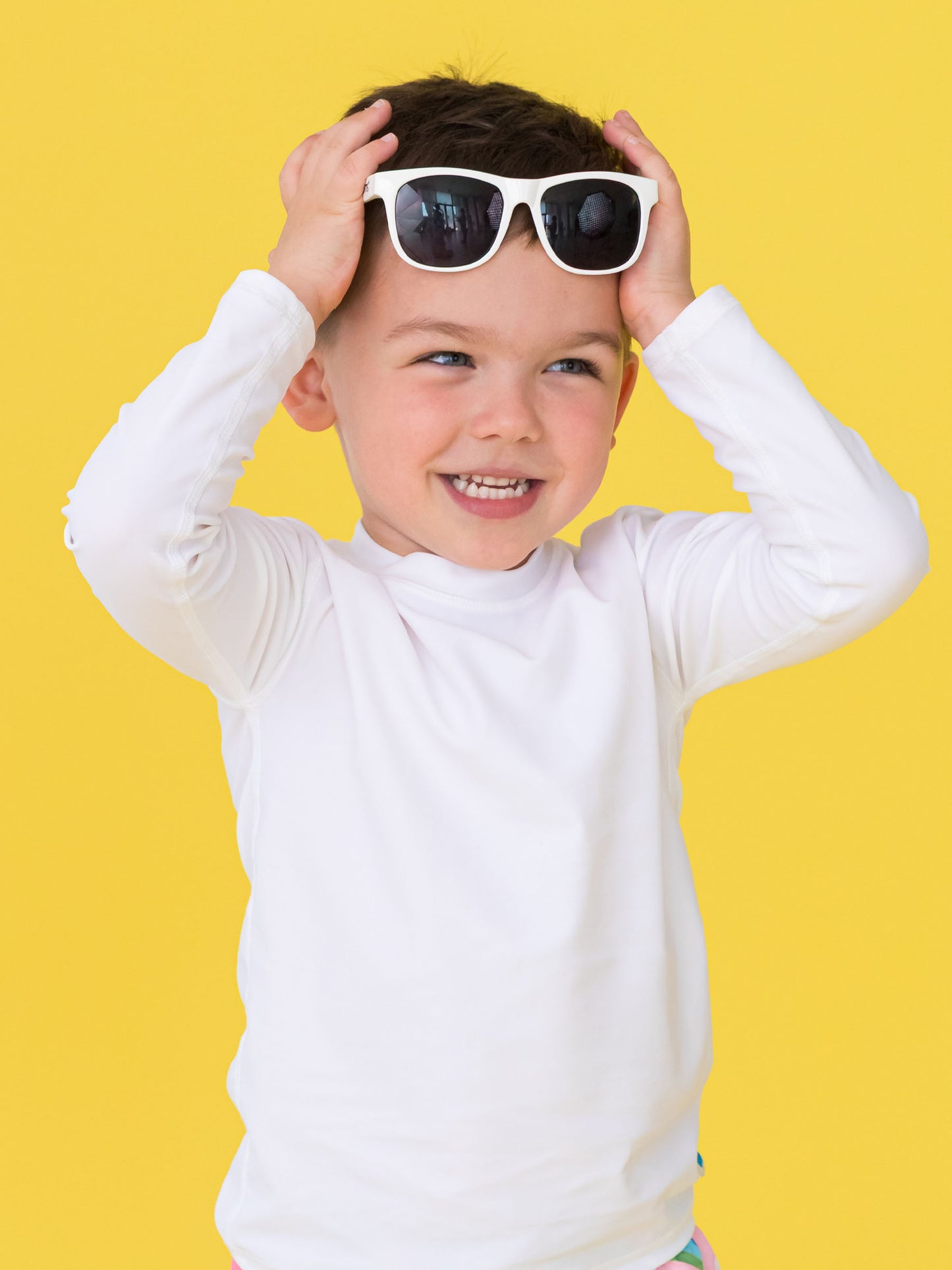 WHITE Long Sleeve Rash Guard