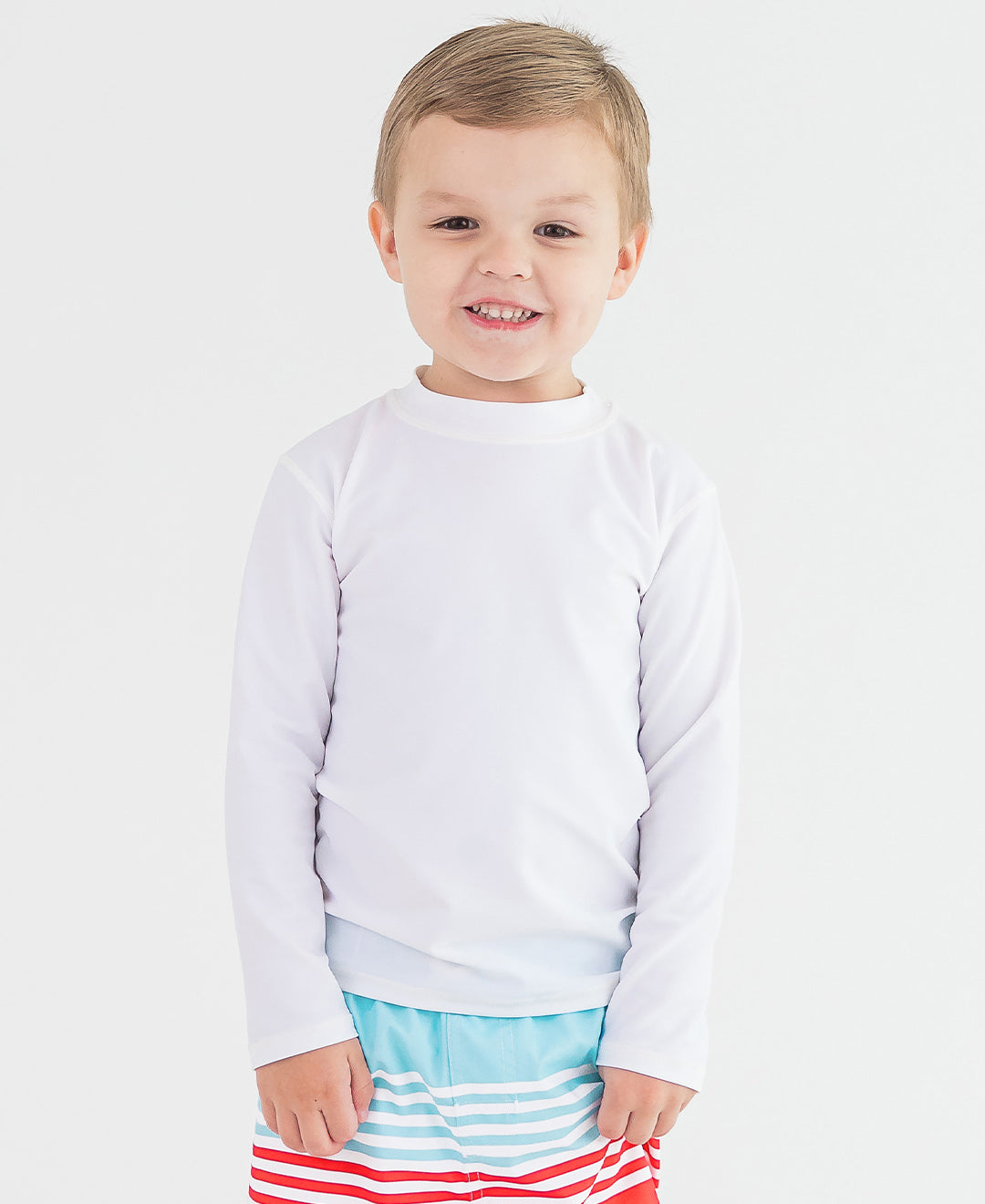WHITE Long Sleeve Rash Guard