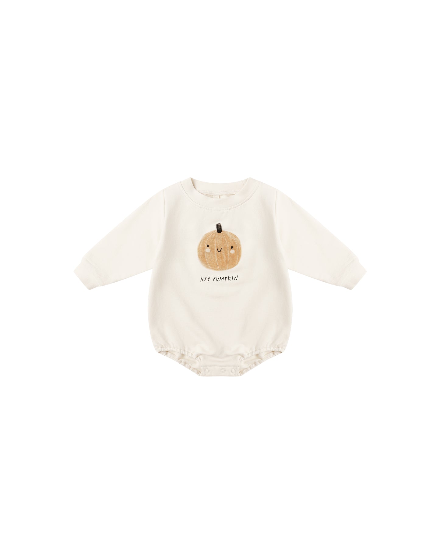 CREWNECK BUBBLE ROMPER || PUMPKIN