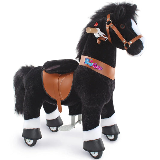 Black with white hoof horse