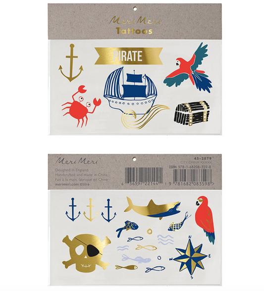 Pirate Bounty Temporary Tattoos