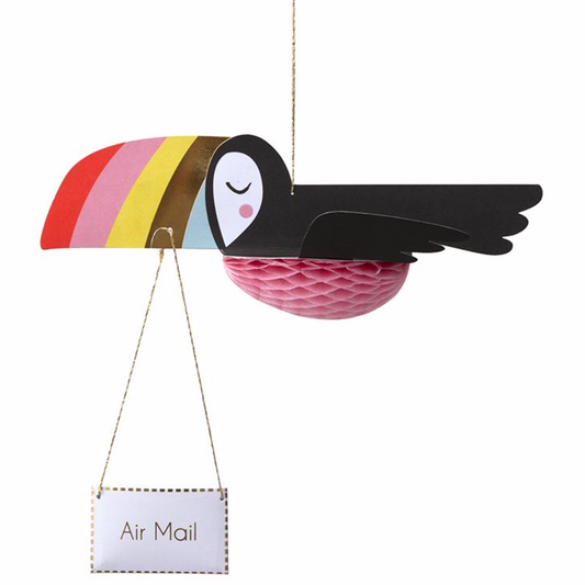 Flying Toucan Birthday Card