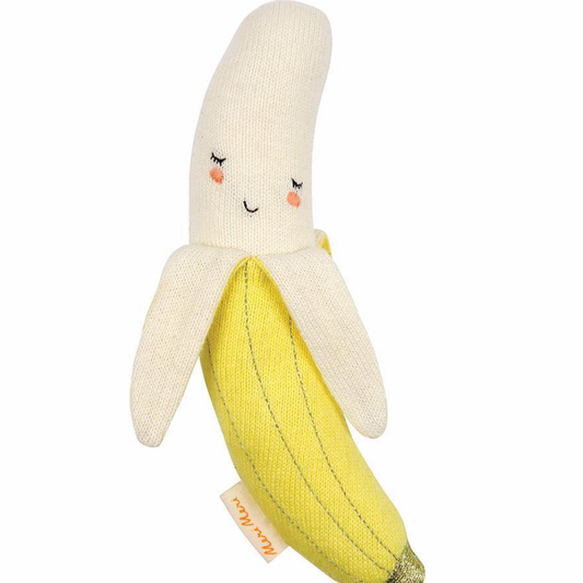 Organic Cotton Banana Rattle