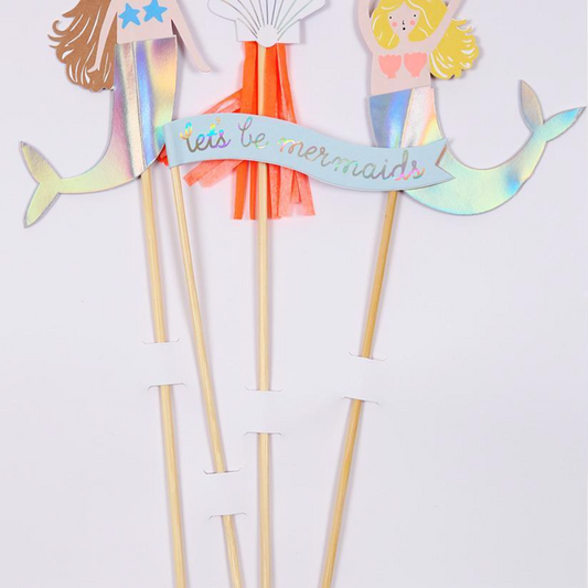 Let's be Mermaids Cake Toppers
